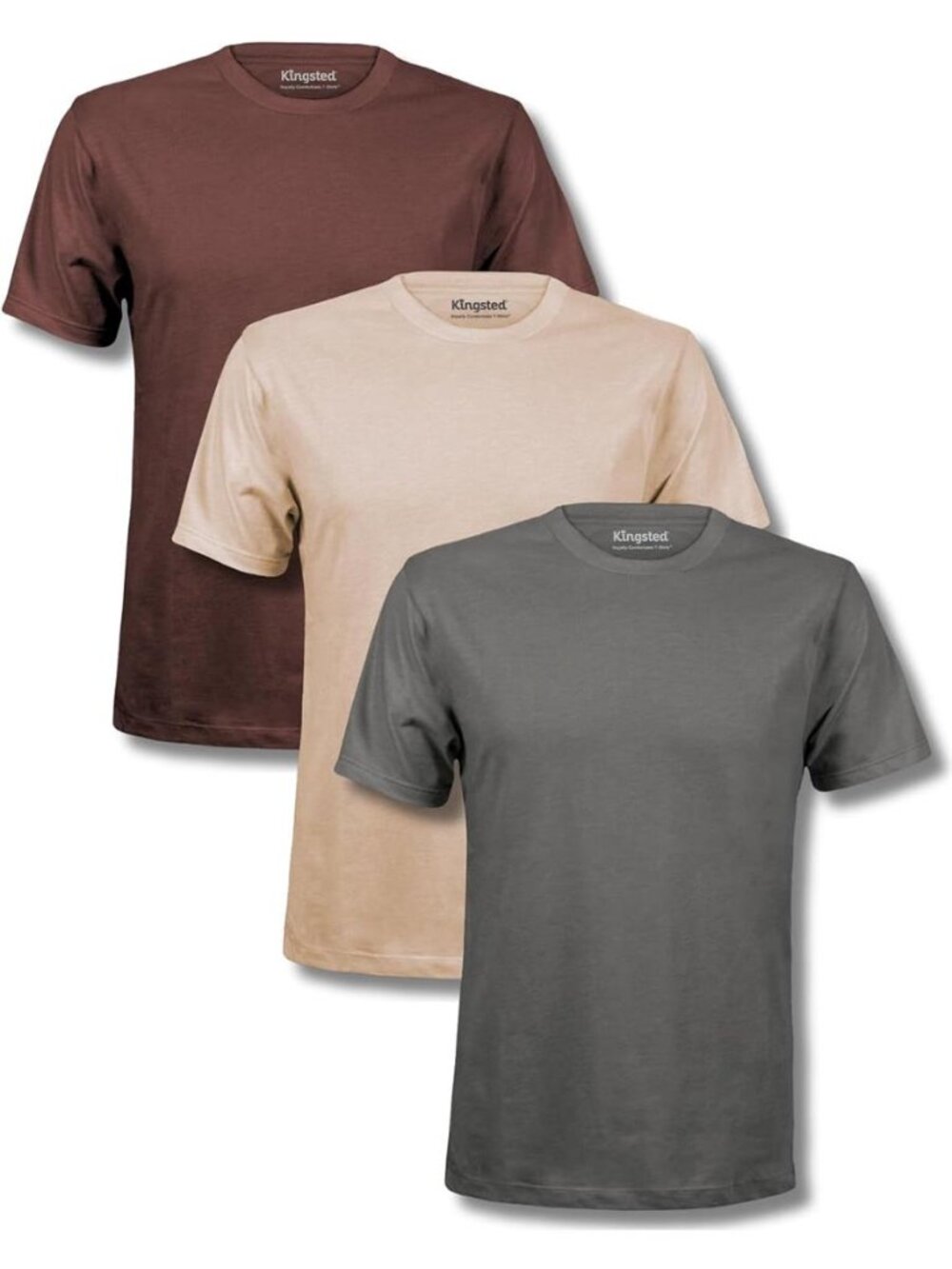 Kingsted Mens T-Shirts - Super Soft & Durable, Classic Fit Crew Neck Shirts